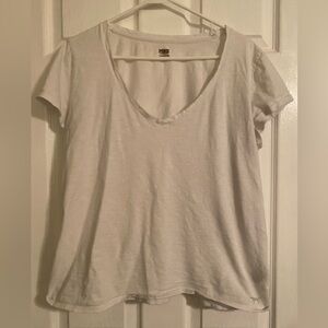 PINK Victoria's Secret White V-Neck Tee